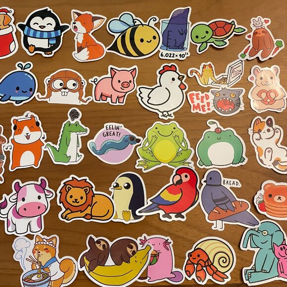 Kawaii Cute Farm and Zoo Animals Stickers 50 PCS (SKU: 55ST) - Picture 3 of 3